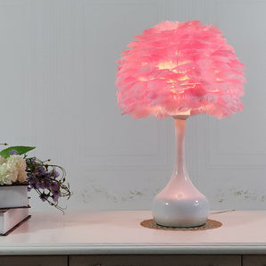 Luxury Feather Table Lamp