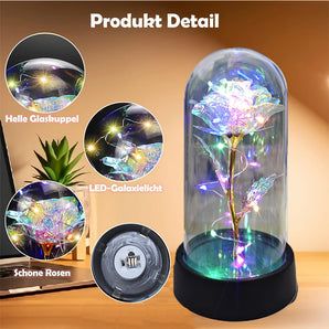 LED Eternal Rose in Glass Dome - Beauty and the Beast Style Gift